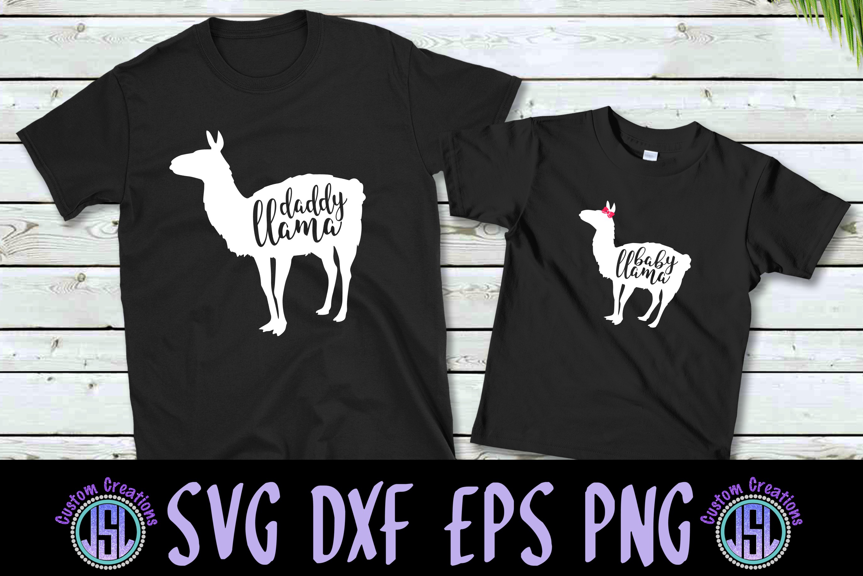 Download Daddy & Baby girl Llama Set of 2 | SVG DXF EPS PNG Cut ...