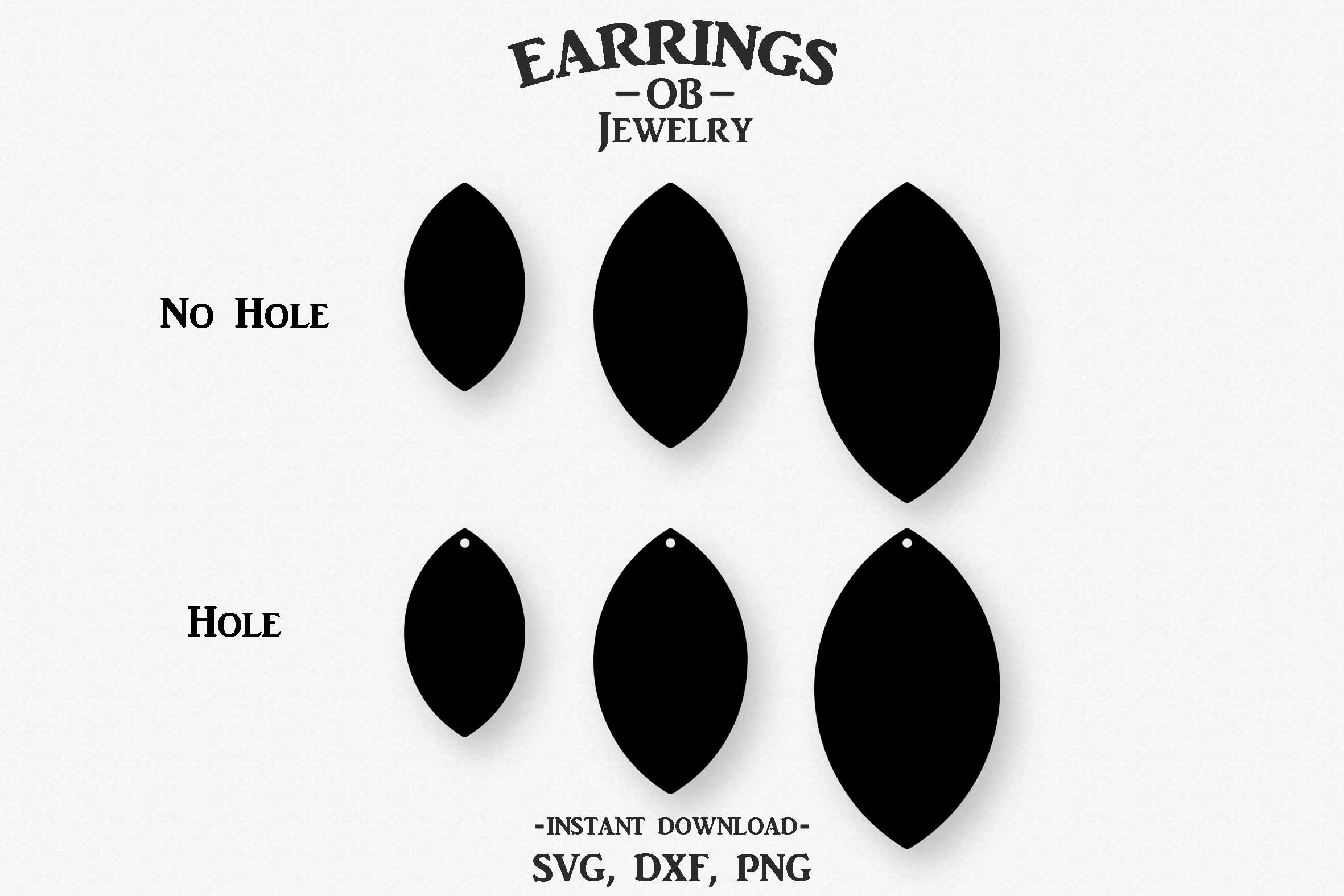 Earring Svg, Teardrop, Leaf, Stacked, Cut File