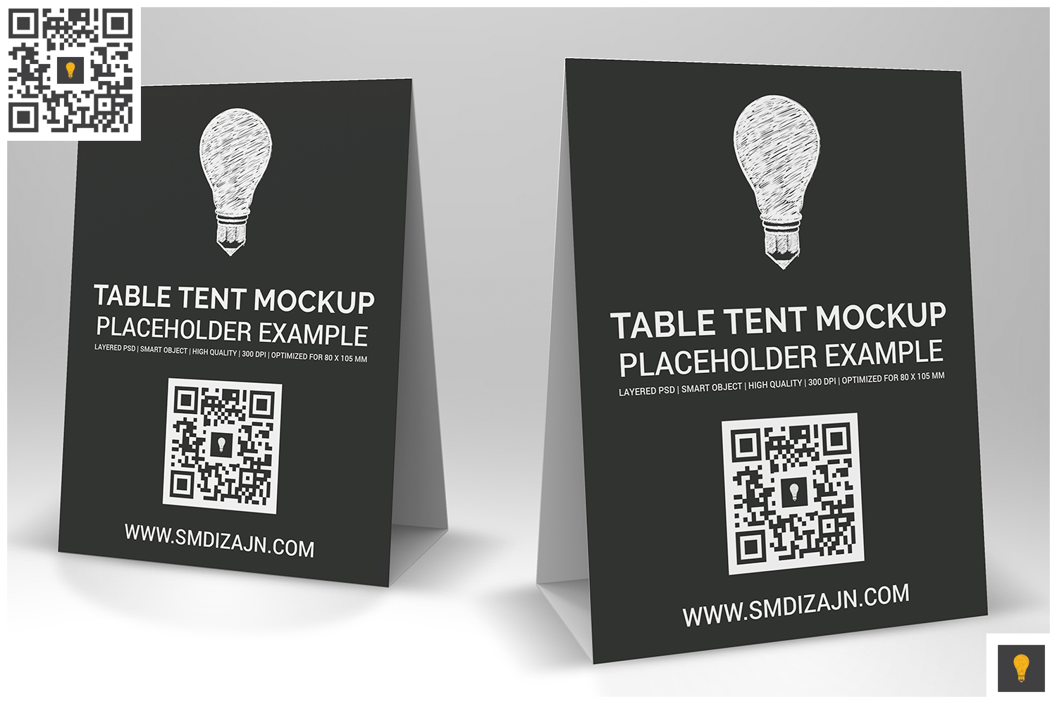 Table Tent Mockup (21403) | Mock Ups | Design Bundles