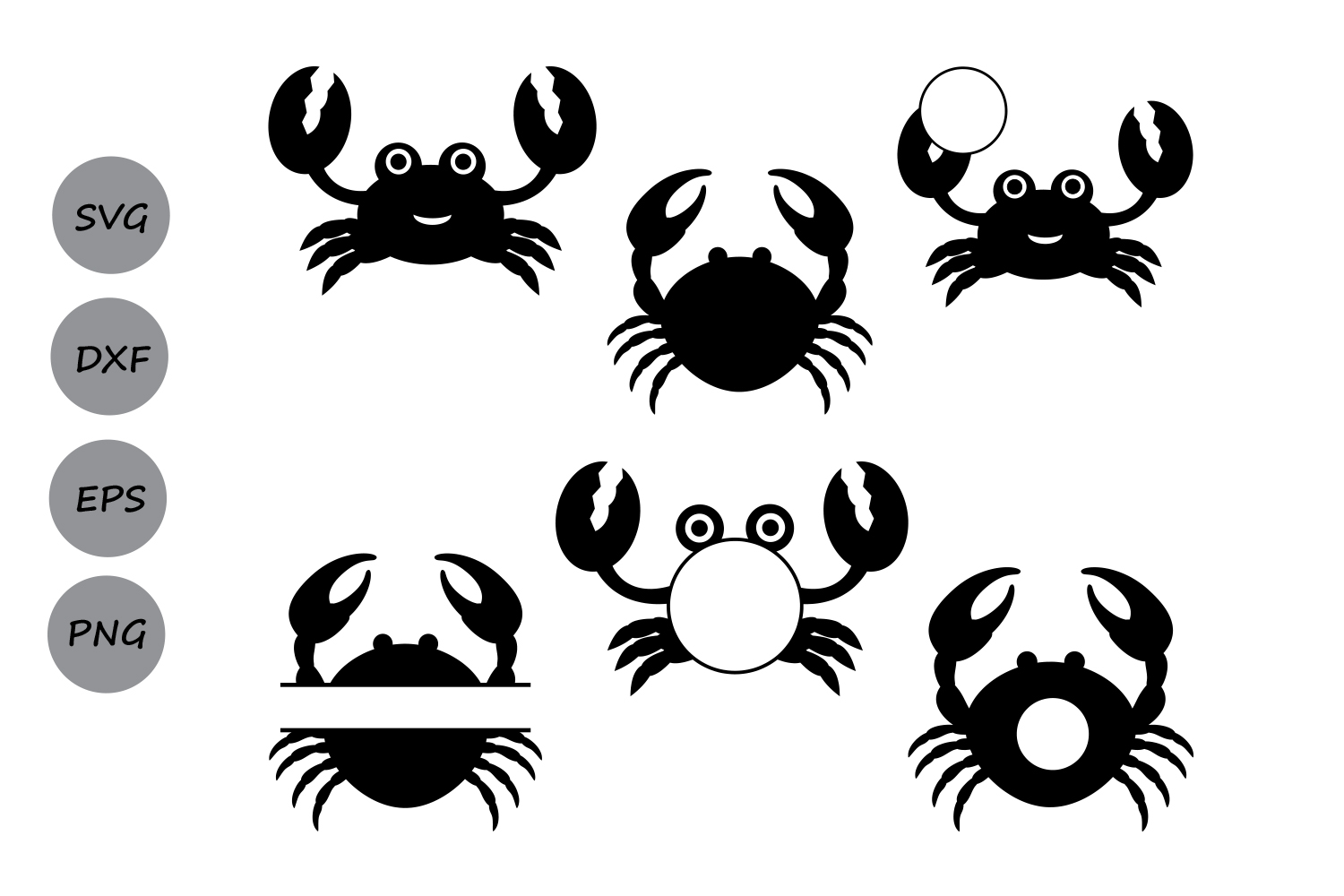 Crab Svg, Crab monogram svg, Sea animals svg, Nautical svg, Crab cut