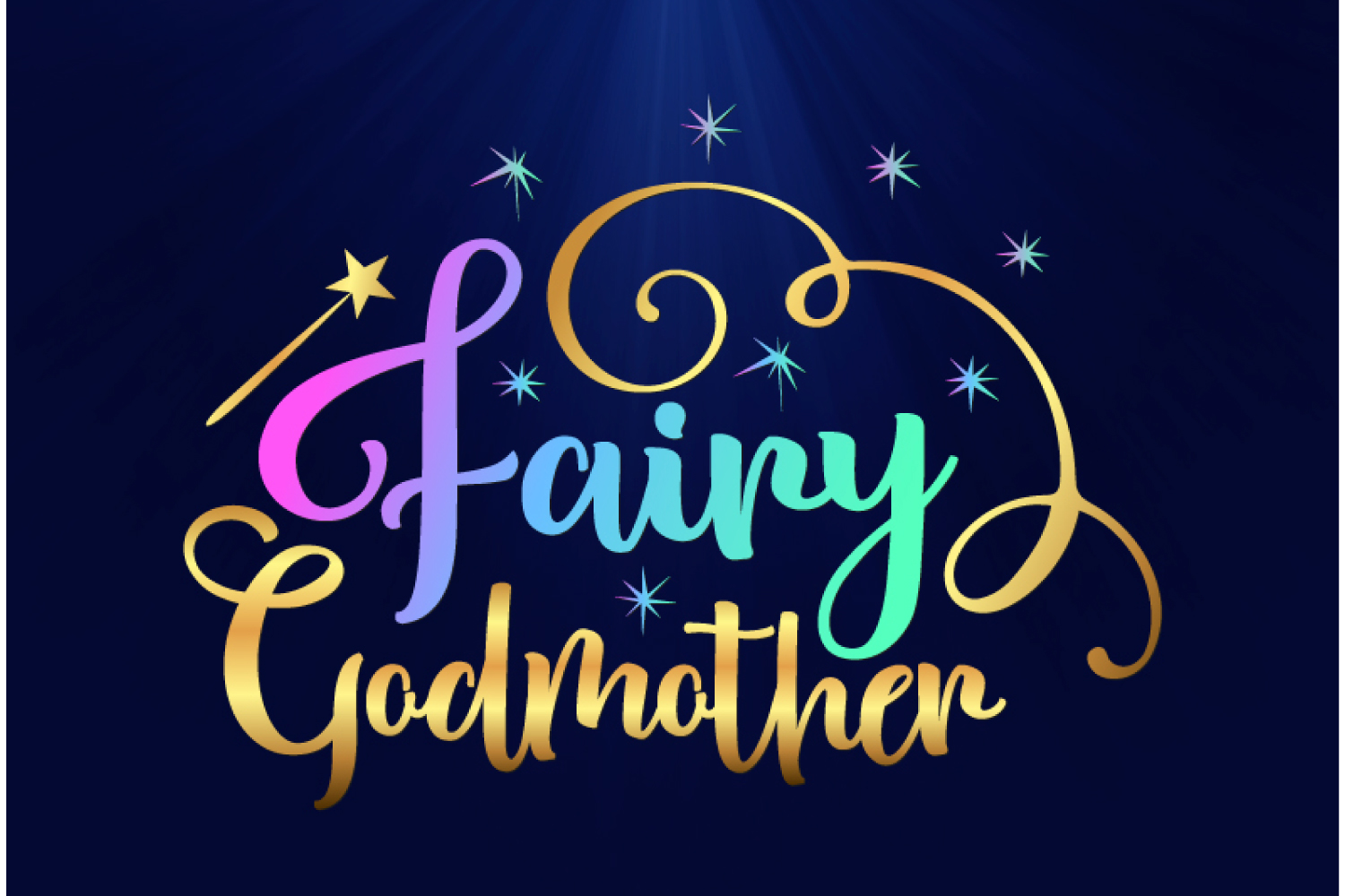 Download Fairy Godmother Cut File Baptism Sign Print & Cut PNG SVG