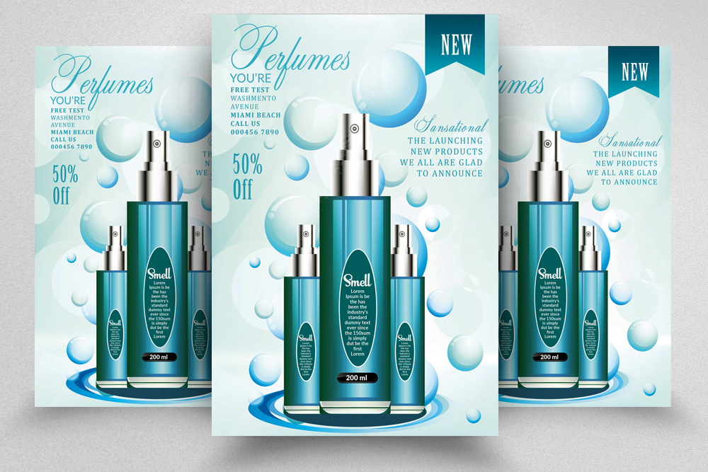 Perfume Product Promotion Flyer (315327) Flyers Design Bundles