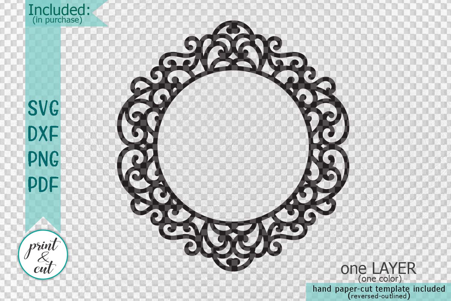 Download Swirly Swirls monogram frame for name bundle cutting svg pdf