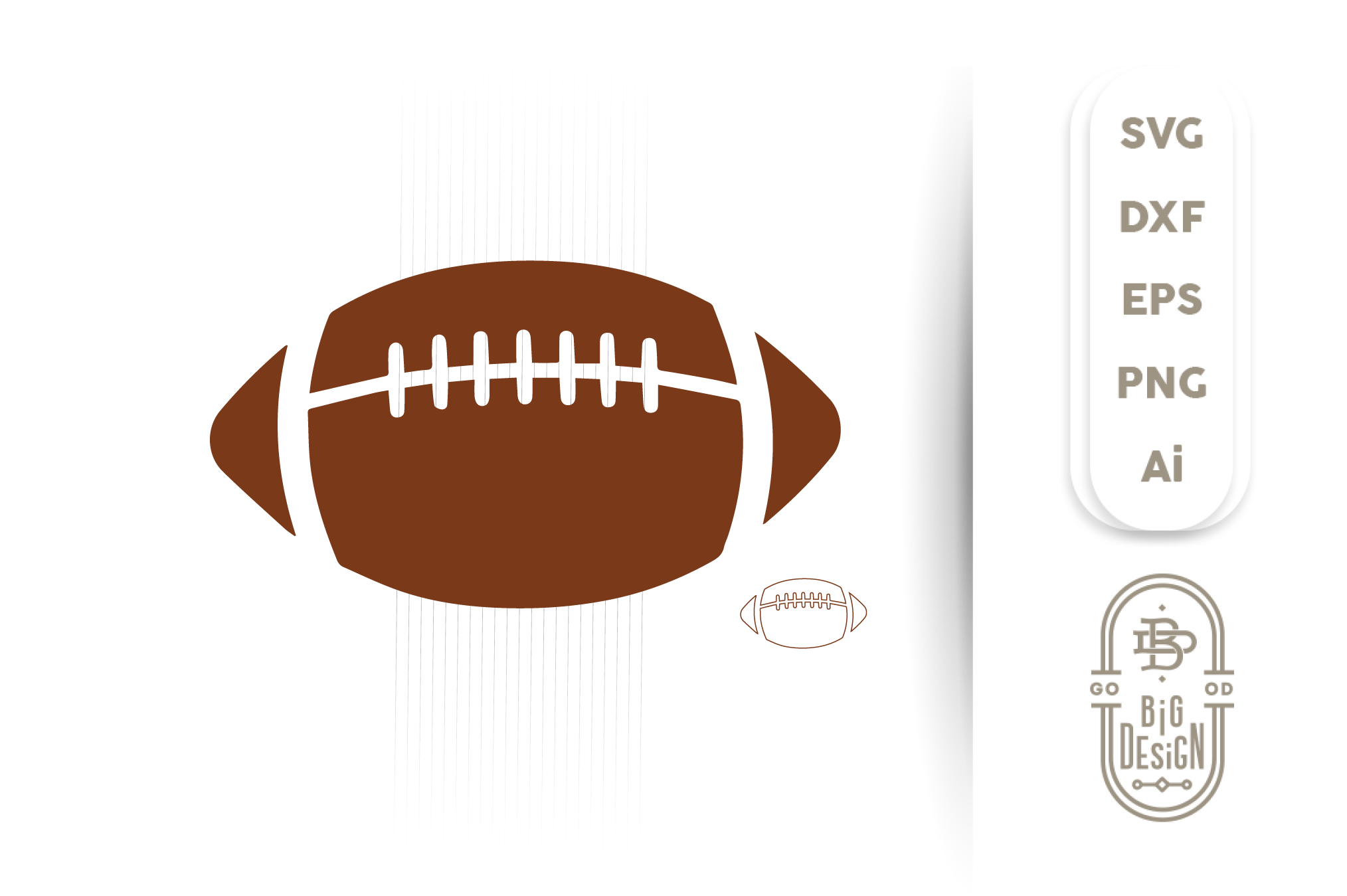 Download Football SVG Cut File - Football Silhouette Svg