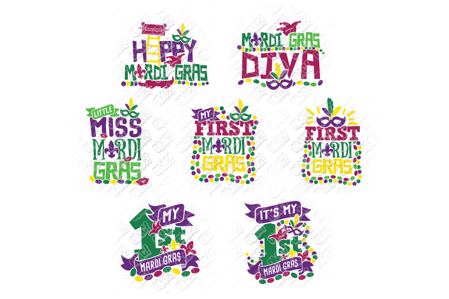 Download Mardi Gras Quotes SVG Bundle in SVG, DXF, PNG, EPS, JPG