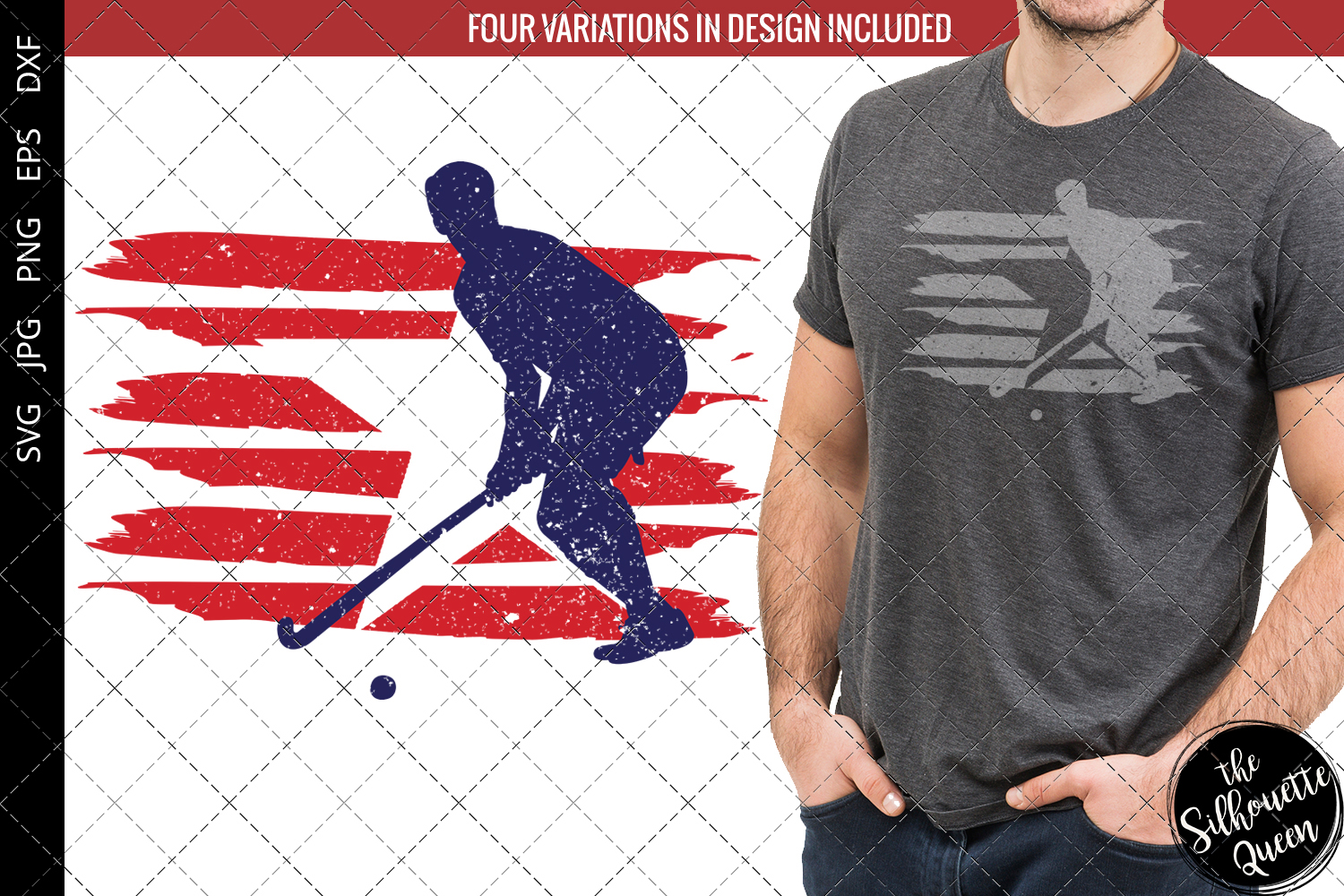 Field Hockey Men flag svg