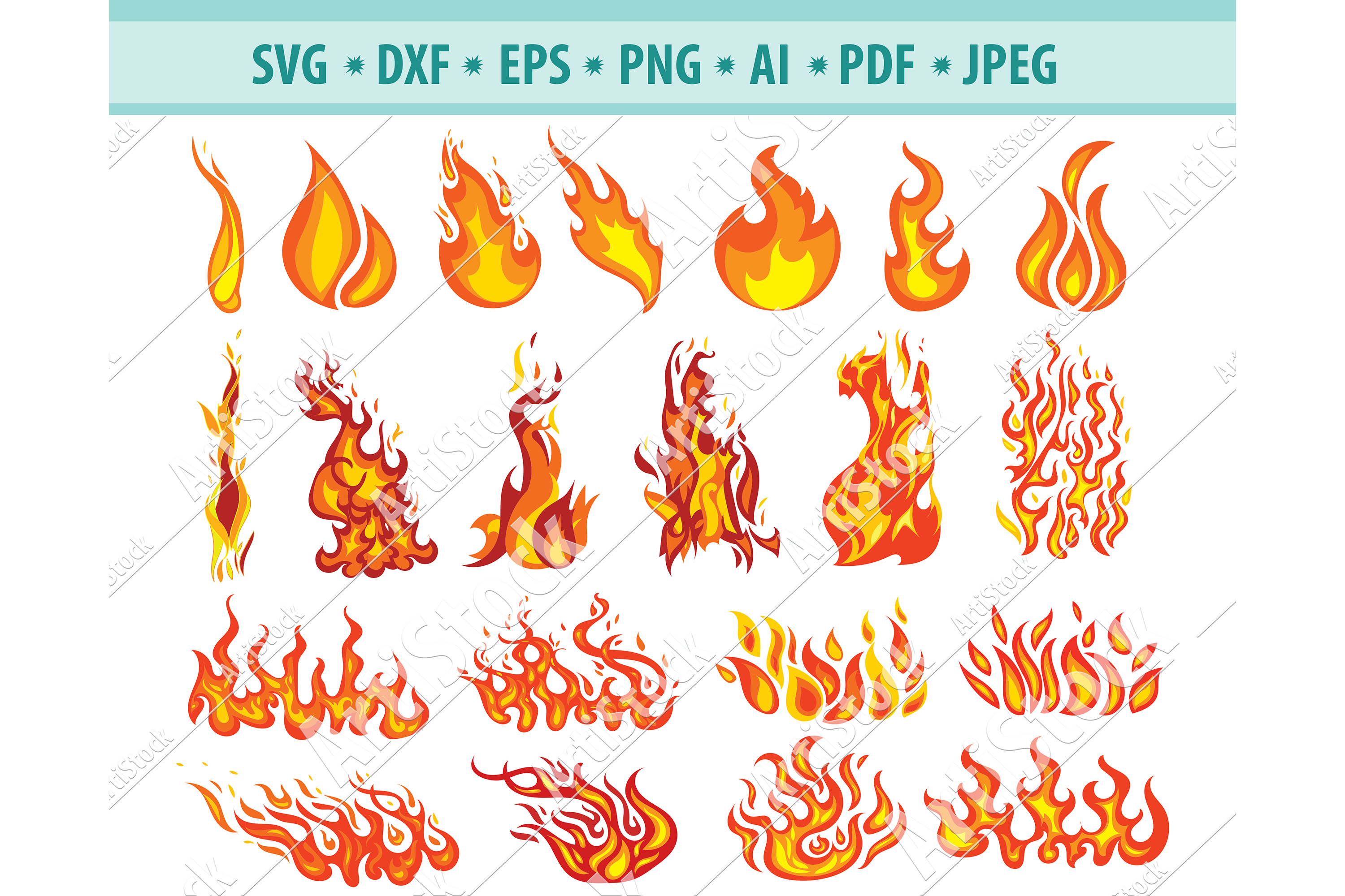 Fire SVG, Flames SVG, Fire Flame Svg, Dangers Dxf, Png, Eps