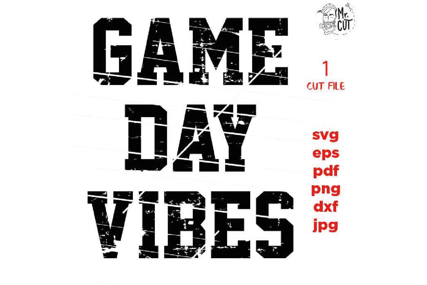 Download game day vibes svg , sports SVG, PNG, Dxf, eps, mirrored jpg