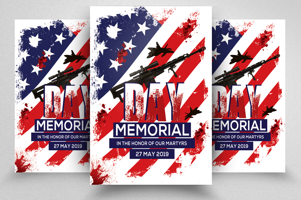 Memorial Day Weekend Event Flyer Design Template Memorial
