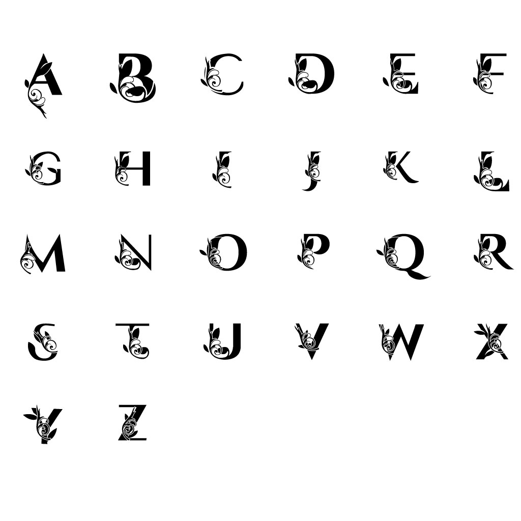 Fancy Alphabet A to Z letters