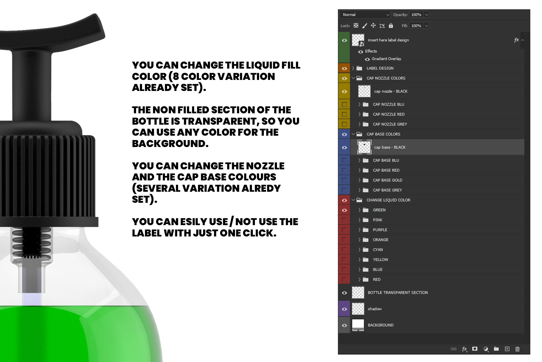 Download Hand Sanitizer Bottle Mockup (535560) | Mock Ups | Design ...