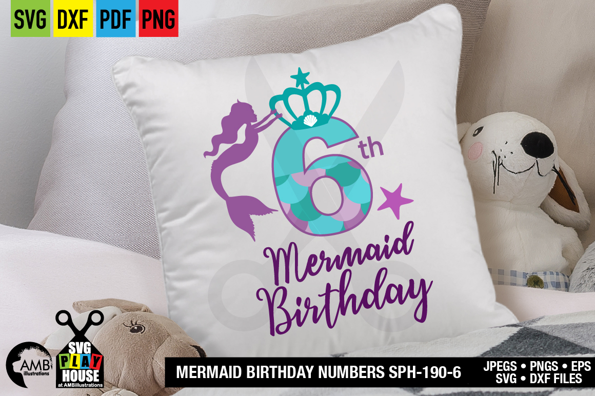 Free Free 122 Mermaid 6Th Birthday Svg SVG PNG EPS DXF File