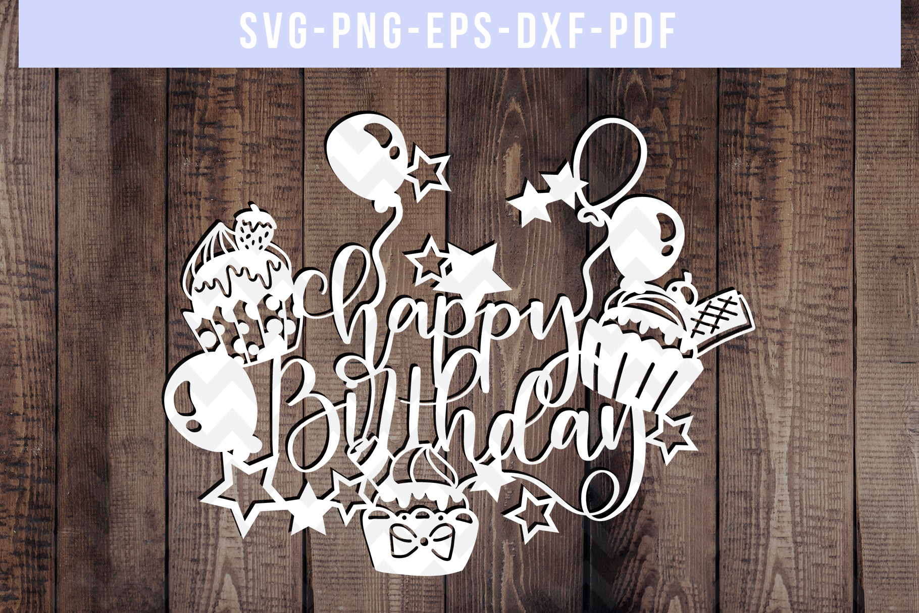 Happy Birthday Papercut Template, Diy Birthday Card SVG, PDF (212502) | Paper Cutting | Design ...