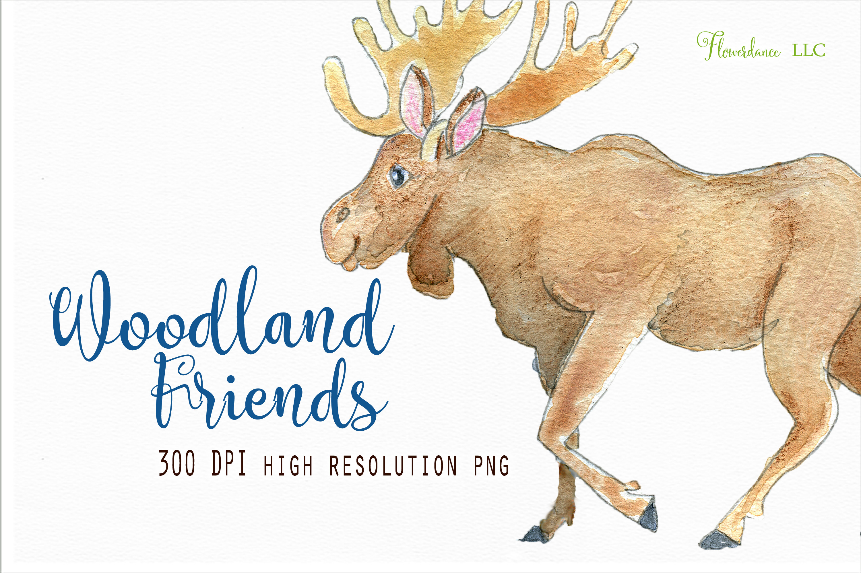 Watercolor Woodland Animals Clipart