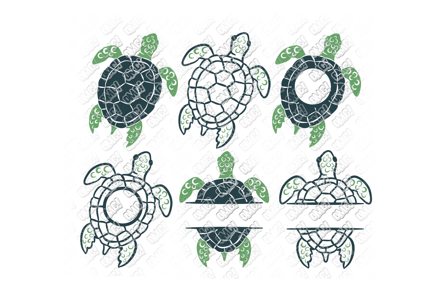Download Sea Turtle SVG Monogram Bundle in SVG/DXF/PNG/JPEG/EPS ...