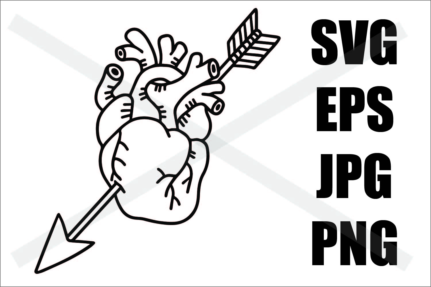 Download Heart With Arrow Svg Eps Jpg Png