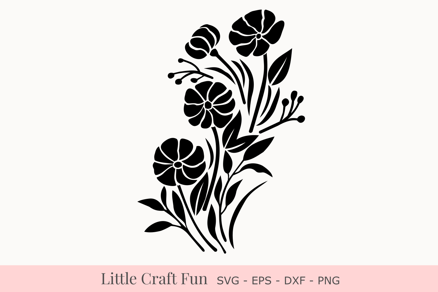 Flowers Silhouette Svg, Florals Silhouette Svg, Silhouette (95267