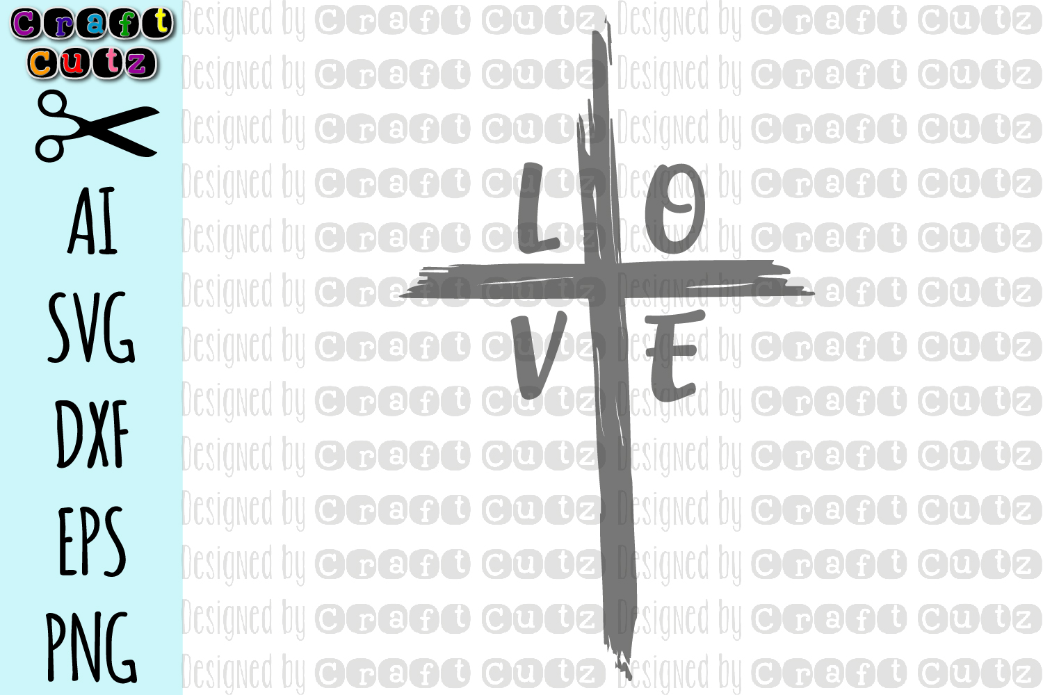 Download Love Cross SVG, Christian svg, Distressed Cross SVG