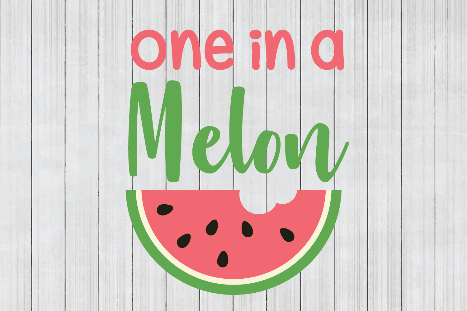 Download One in a Melon SVG, Watermelon SVG, Summer SVG, Cuttable File