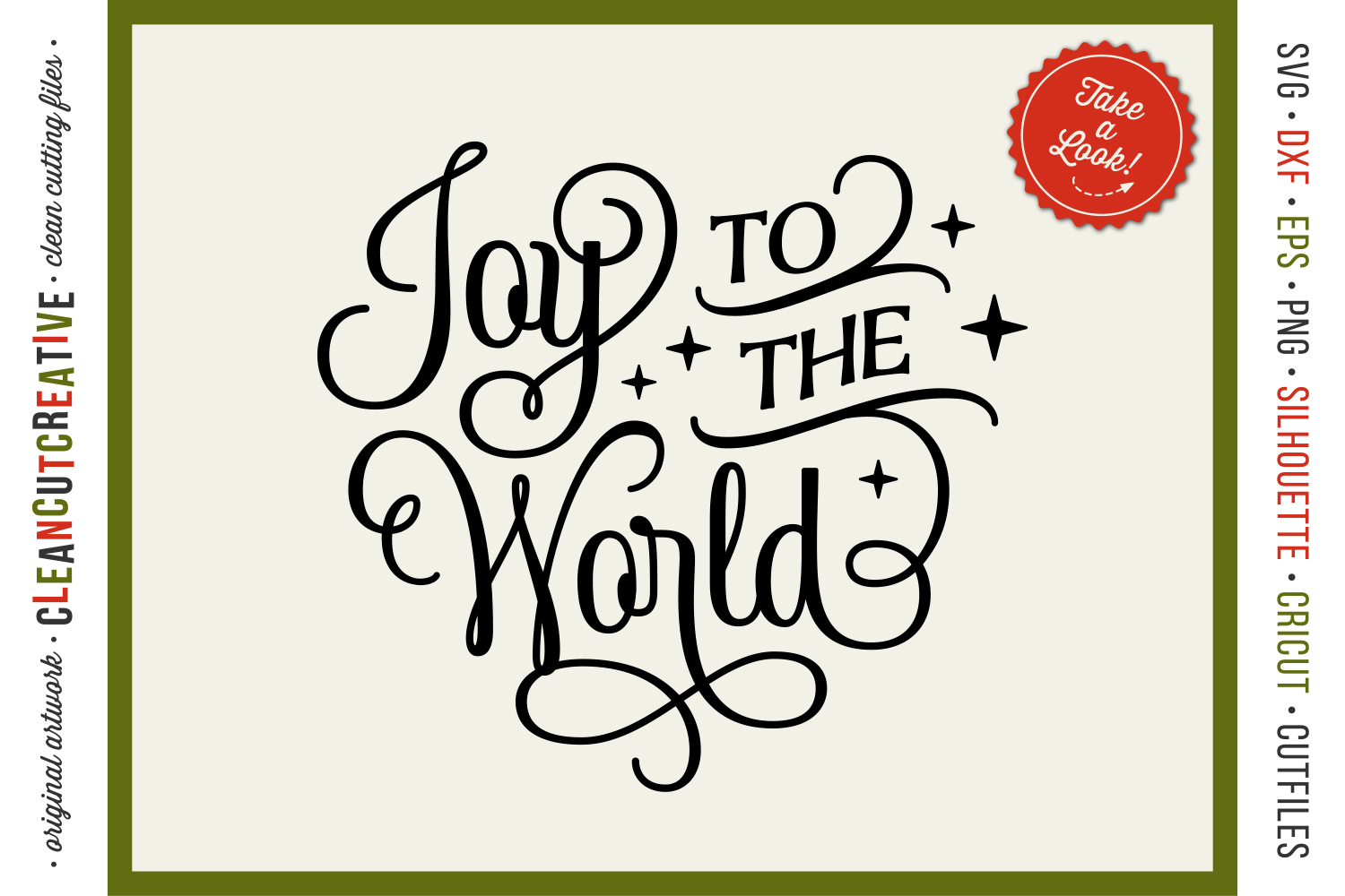Download Joy to the World - elegant Christmas SVG design for crafters