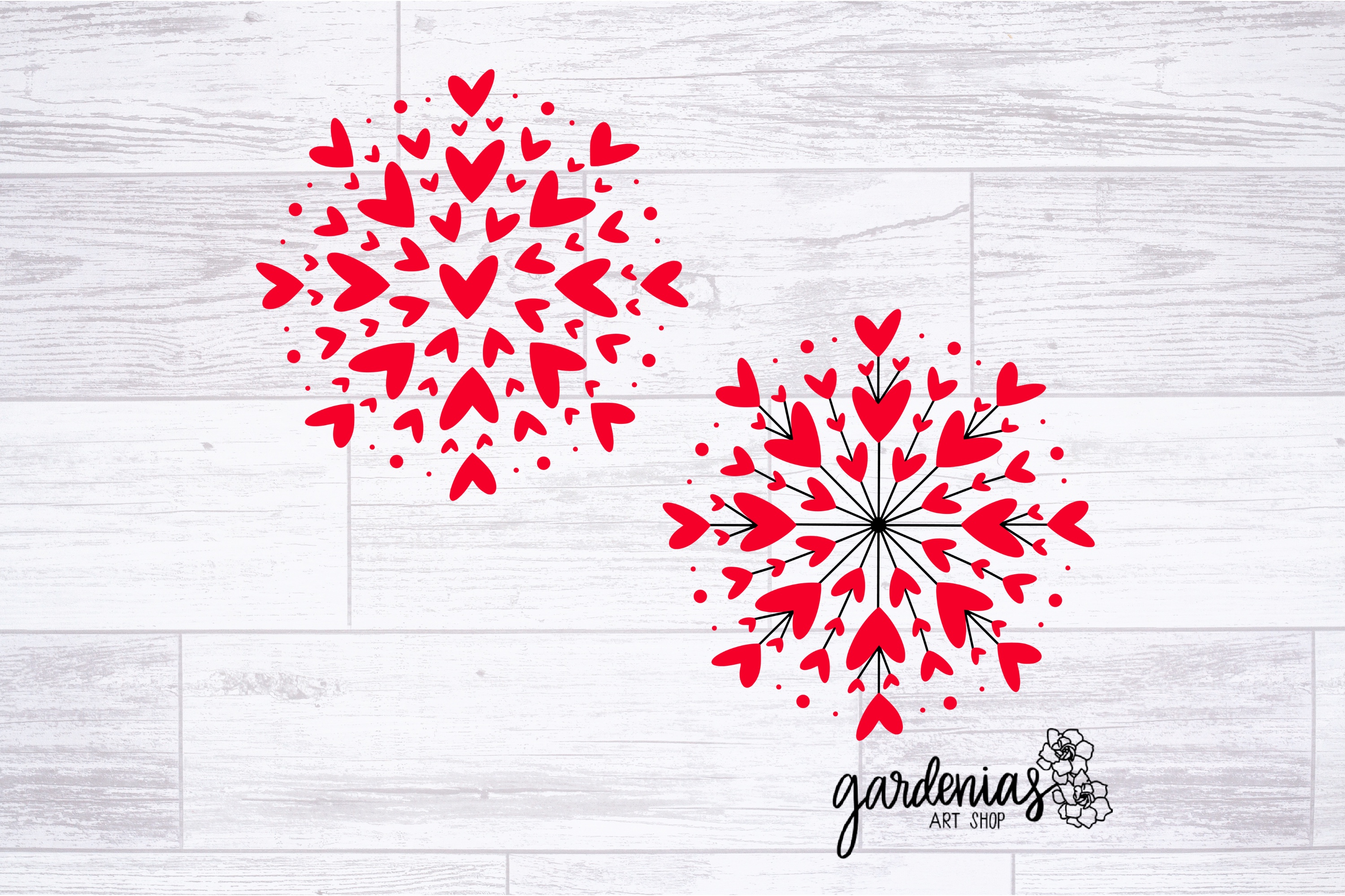 Download Circle of Hearts SVG | Heart Mandala Cut File | Clip Art