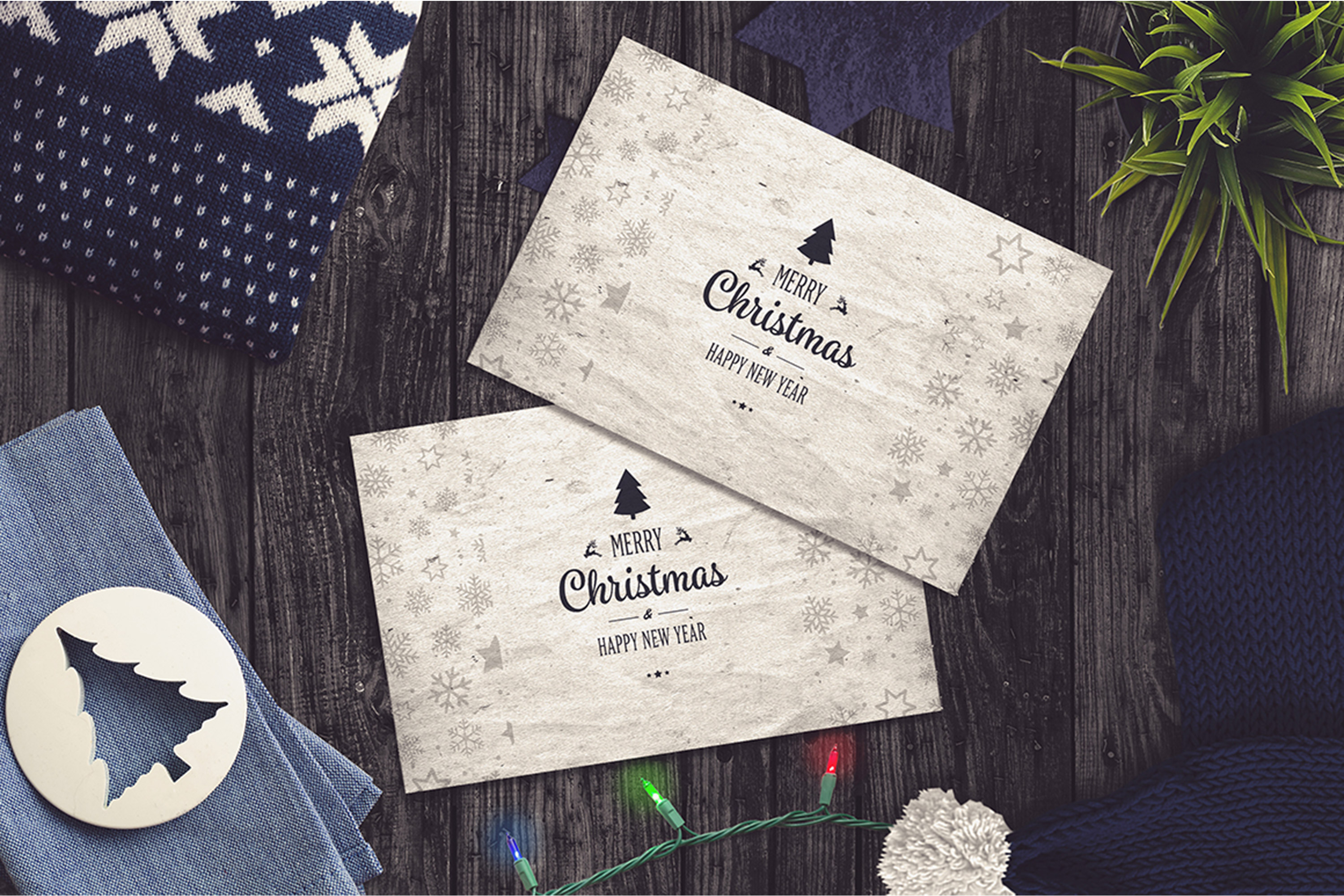 Download Christmas Greeting Card Mock-up #3 (48738) | Mock Ups ...