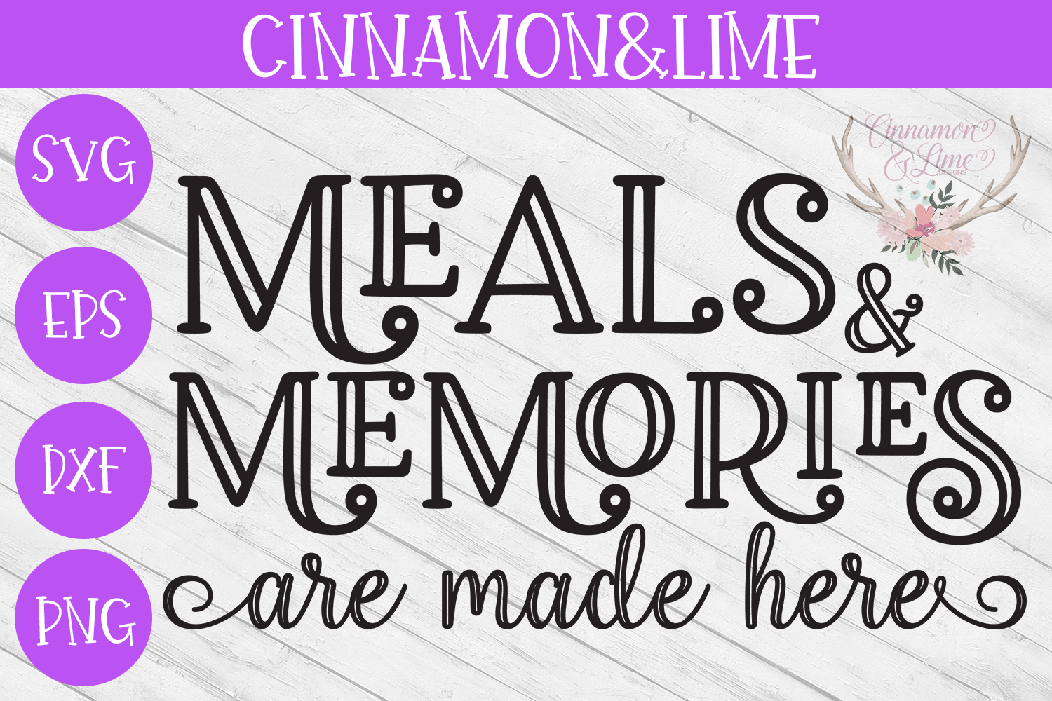 Meals and Memories are Made Here Wood Sign SVG (125170) Cut Files