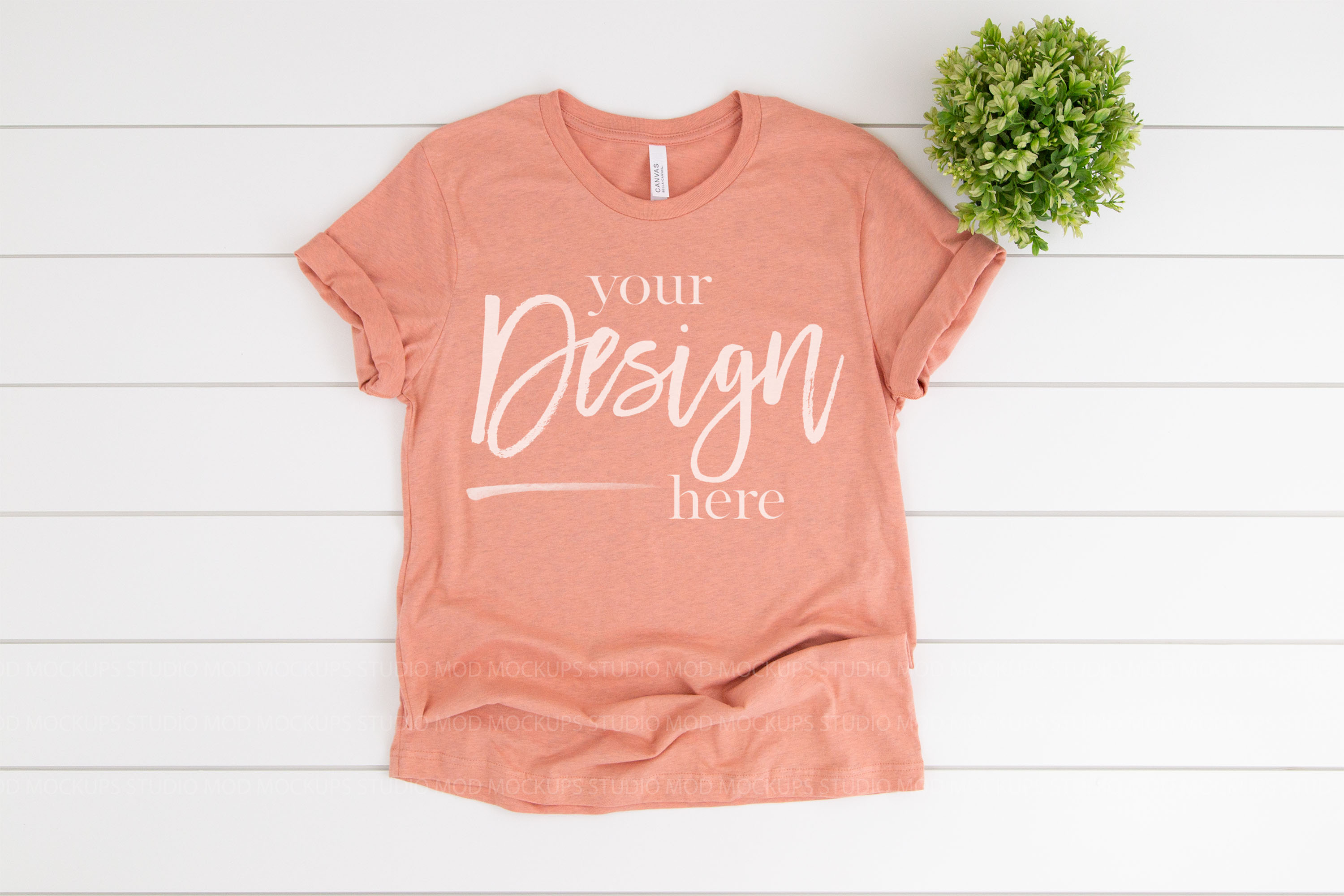 Heather Prism Sunset Shirt Mockup | 3001 Bella Canvas Mockup (255780 ...