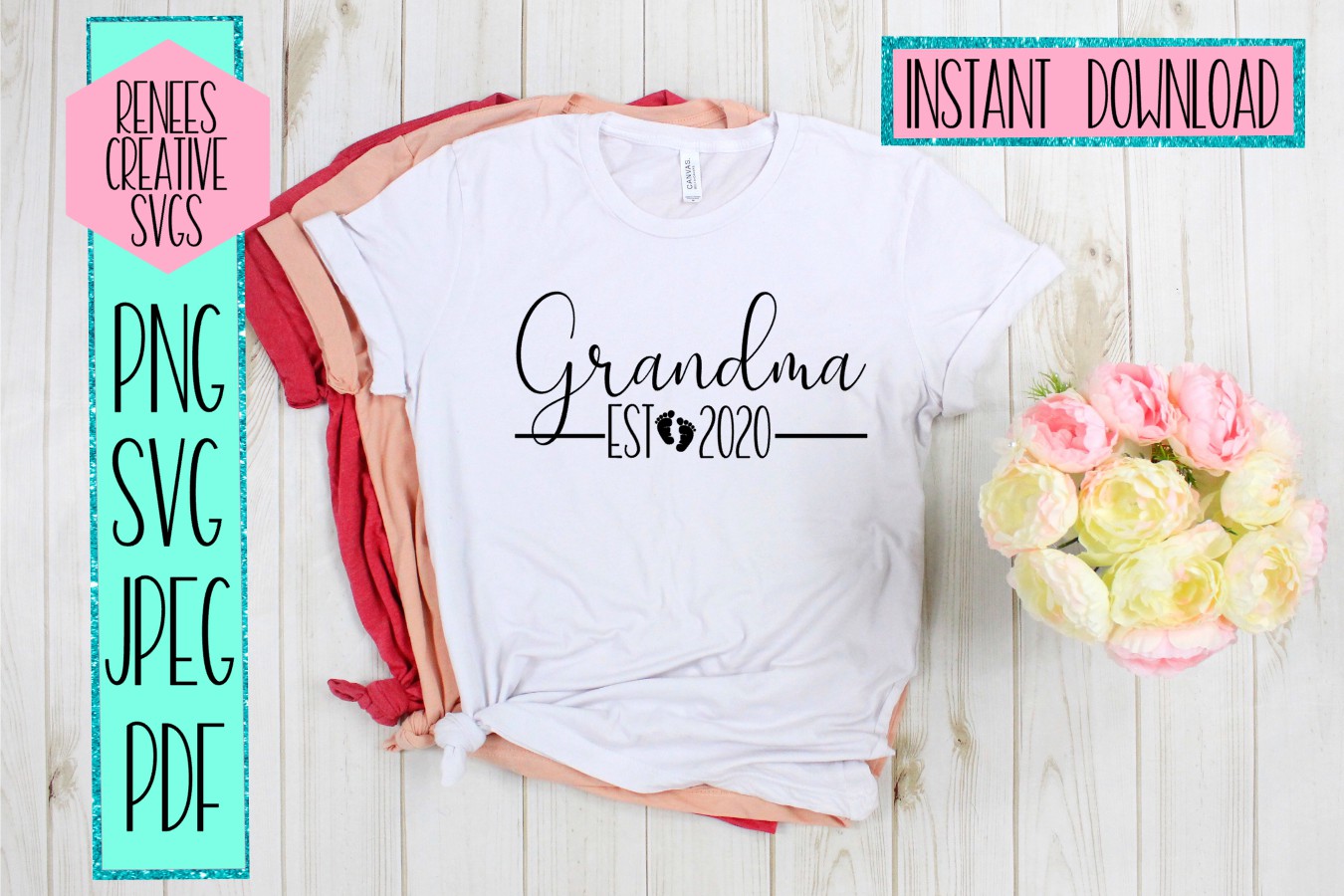 Download Grandma Est 2020 | New Grandparents | SVG Cut File (283315 ...