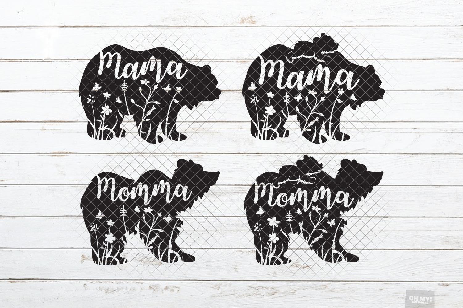 Mama Bear SVG Mommy Vol. 2 in SVG, DXF, PNG, EPS, JPEG