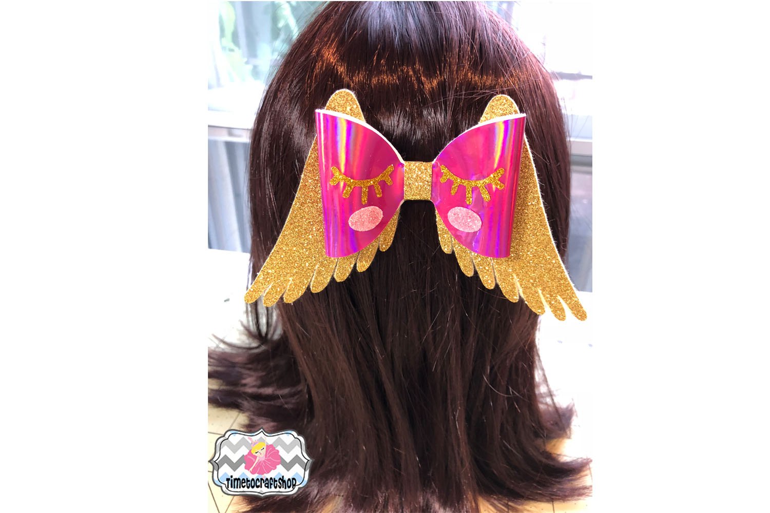 Download Angel Wing Eyelashes Hair bow Template (138997) | SVGs ...