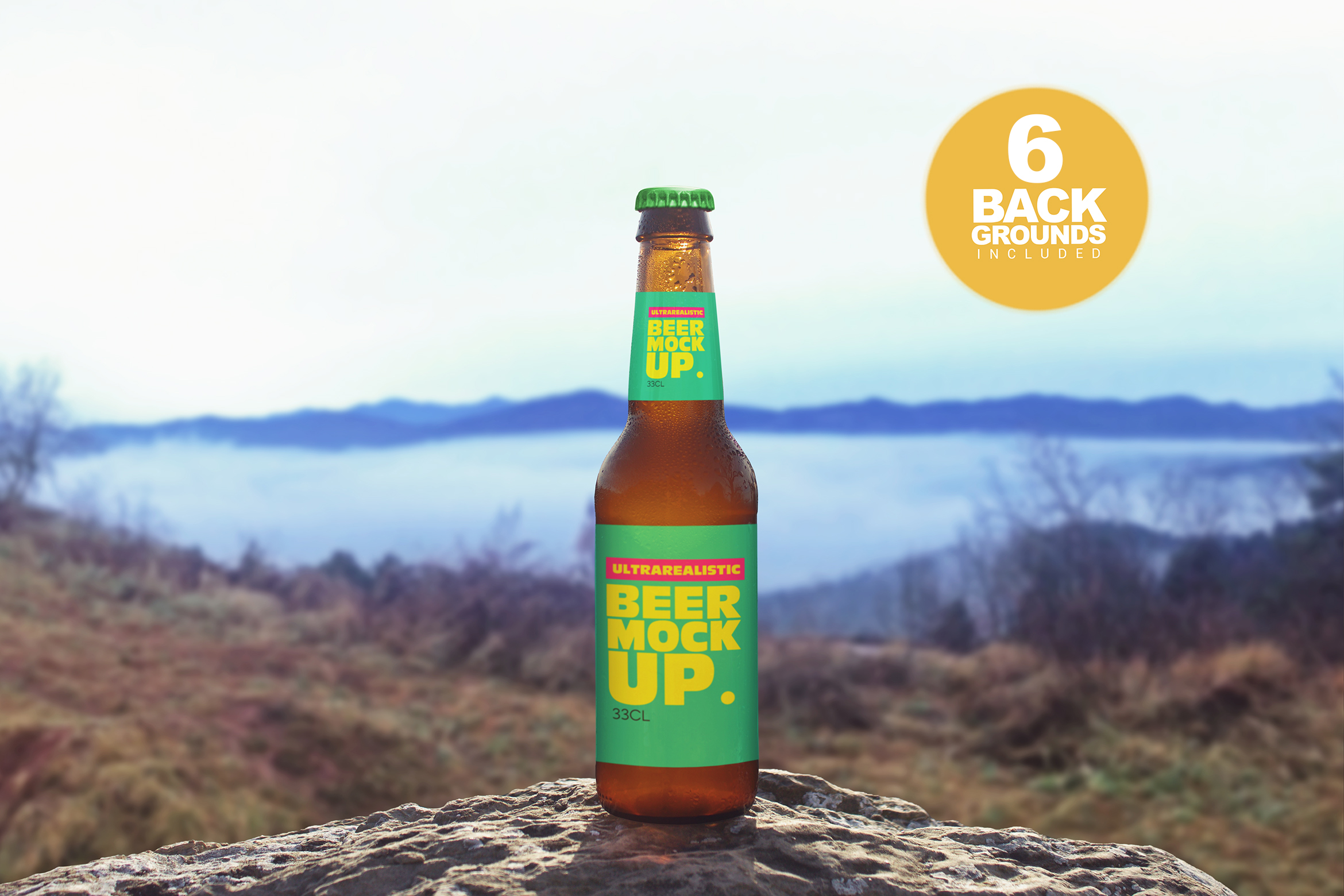 Download Nature Backgrounds Beer Mockup