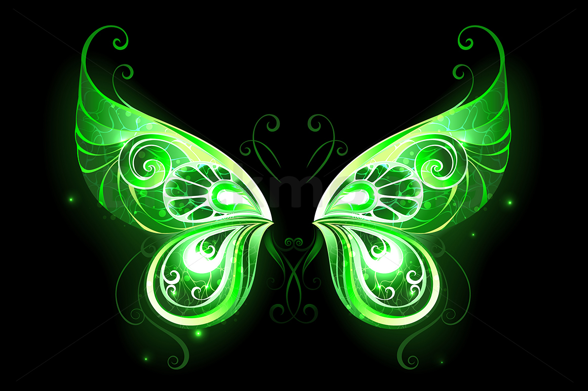 Green Fairy Wings