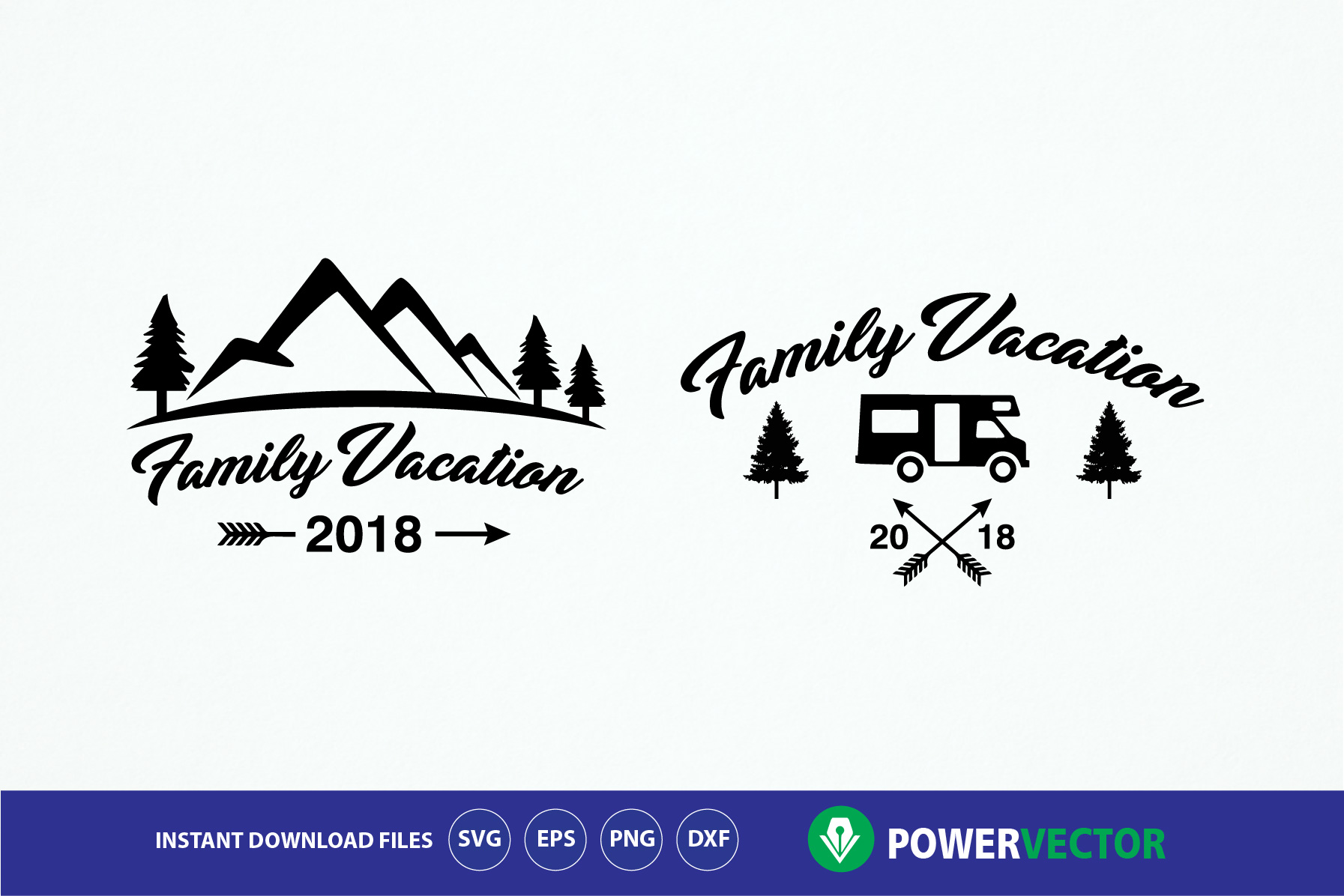 Family Vacation Vector Design - Svg, Dxf, Eps, Png Cut Files (108724