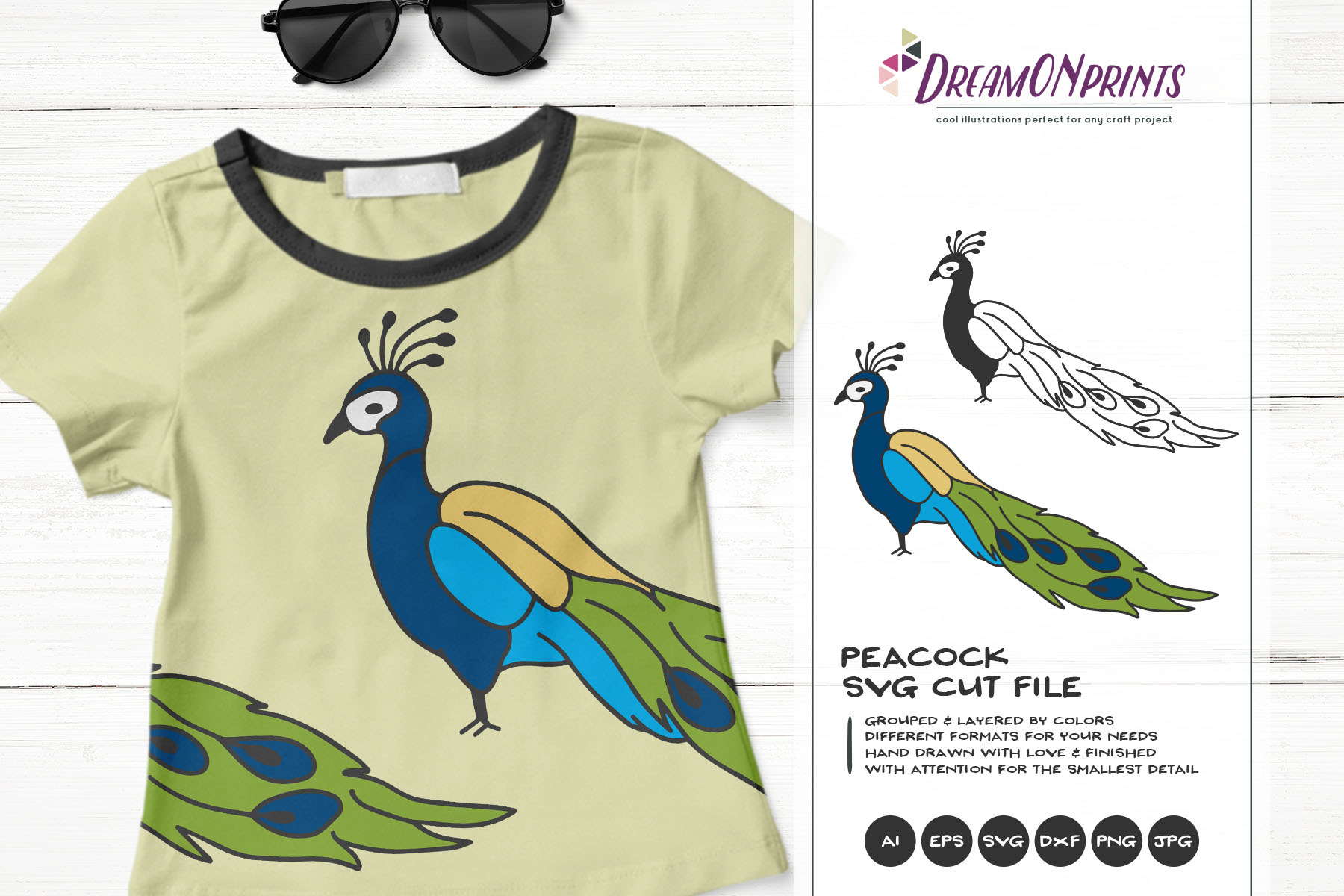 Peacock Svg Cut File Exotic Bird Svg 518260 Illustrations Design Bundles