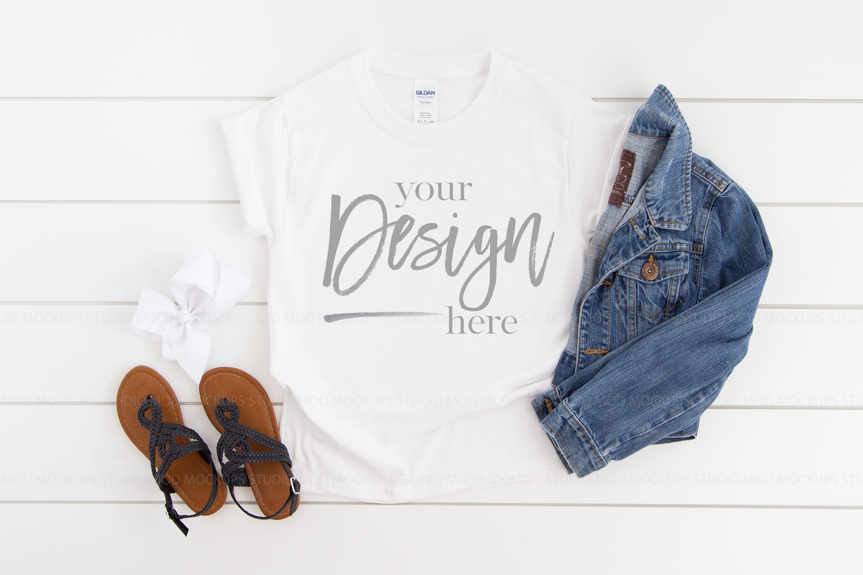 Download T-Shirt Mock up WHITE | 5000B Gildan Mockup (263883 ...