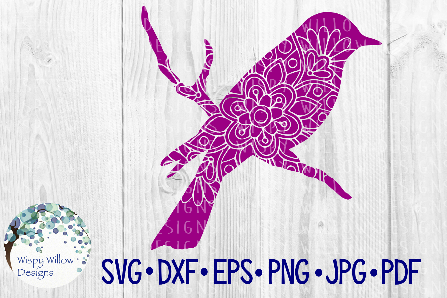 bird mandala animal mandala cut file b design bundles