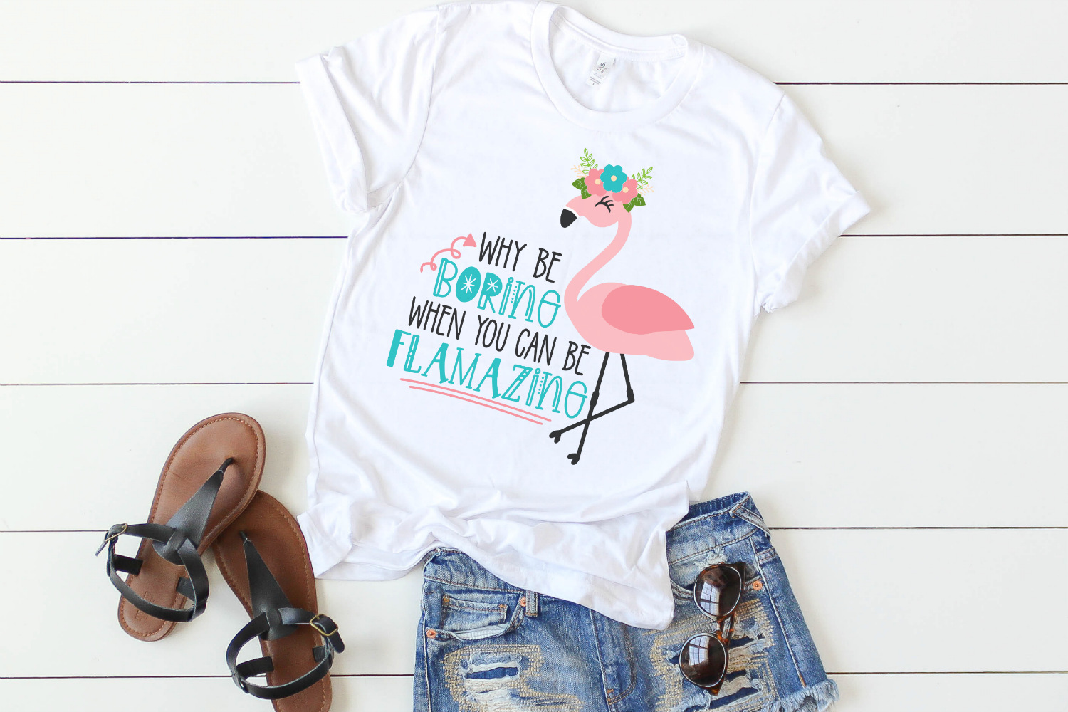 Why Be Boring When You Can Be Flamazing - Flamingo SVG (279489) | SVGs