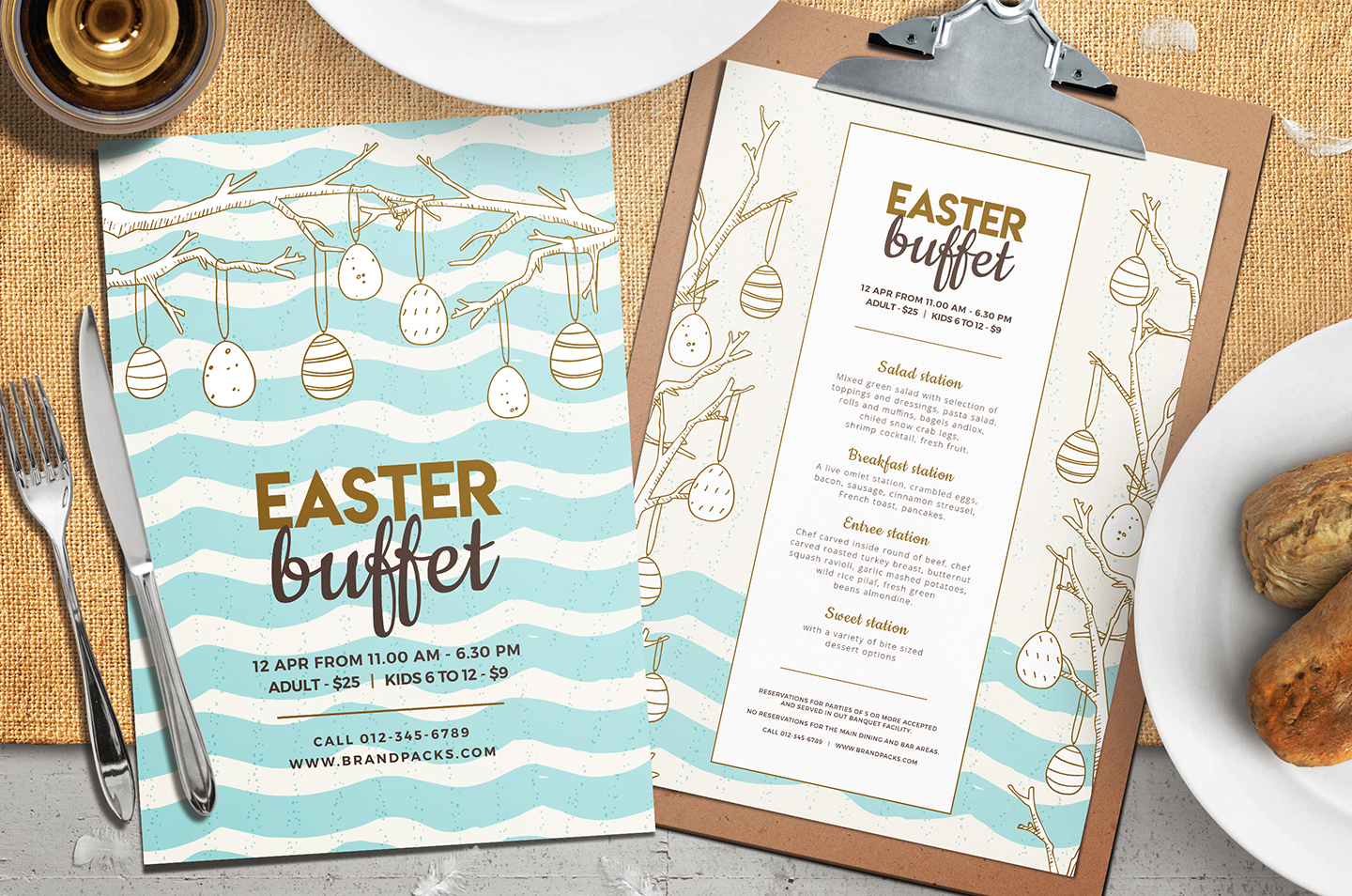 Easter Menu Template Word