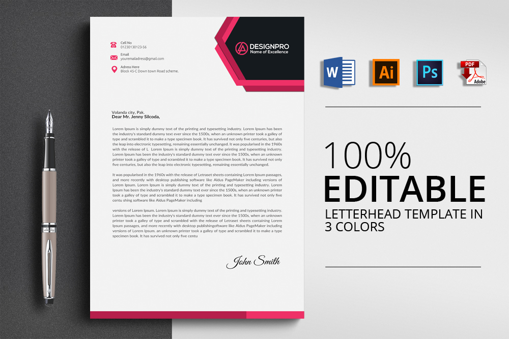 How To Do A Letterhead Template In Word