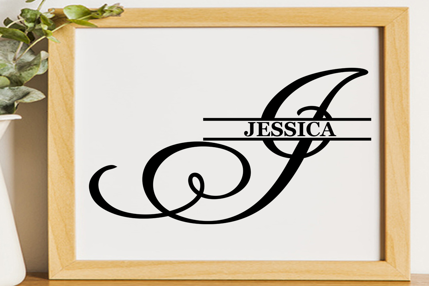 Download J Split monogram SVG Split letter svg Monogram font ...