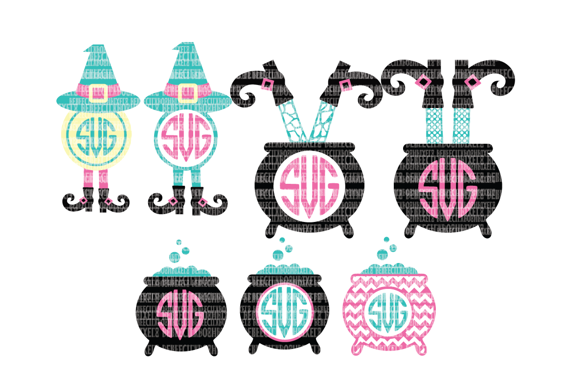 Download Witch SVG Files Witch Monogram Frame Scrapbooking Cricut Design Space Silhouette Studio SVG for ...