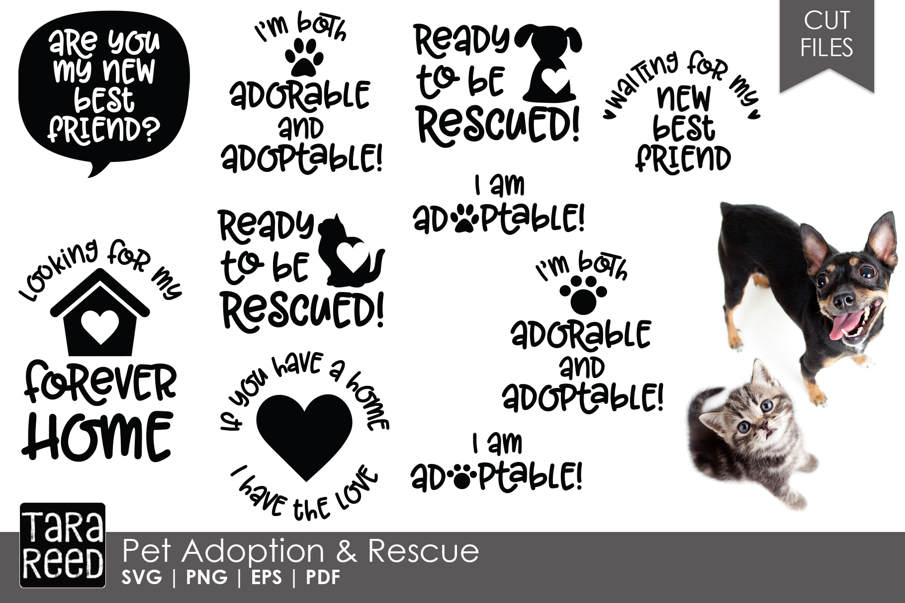 Download Pet Adoption and Rescue - SVG and Cut Files for Crafters (234306) | Cut Files | Design Bundles