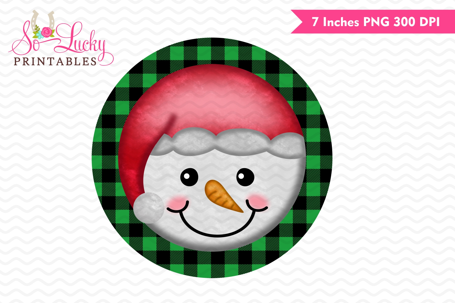 Download Christmas snowman face printable sublimation design