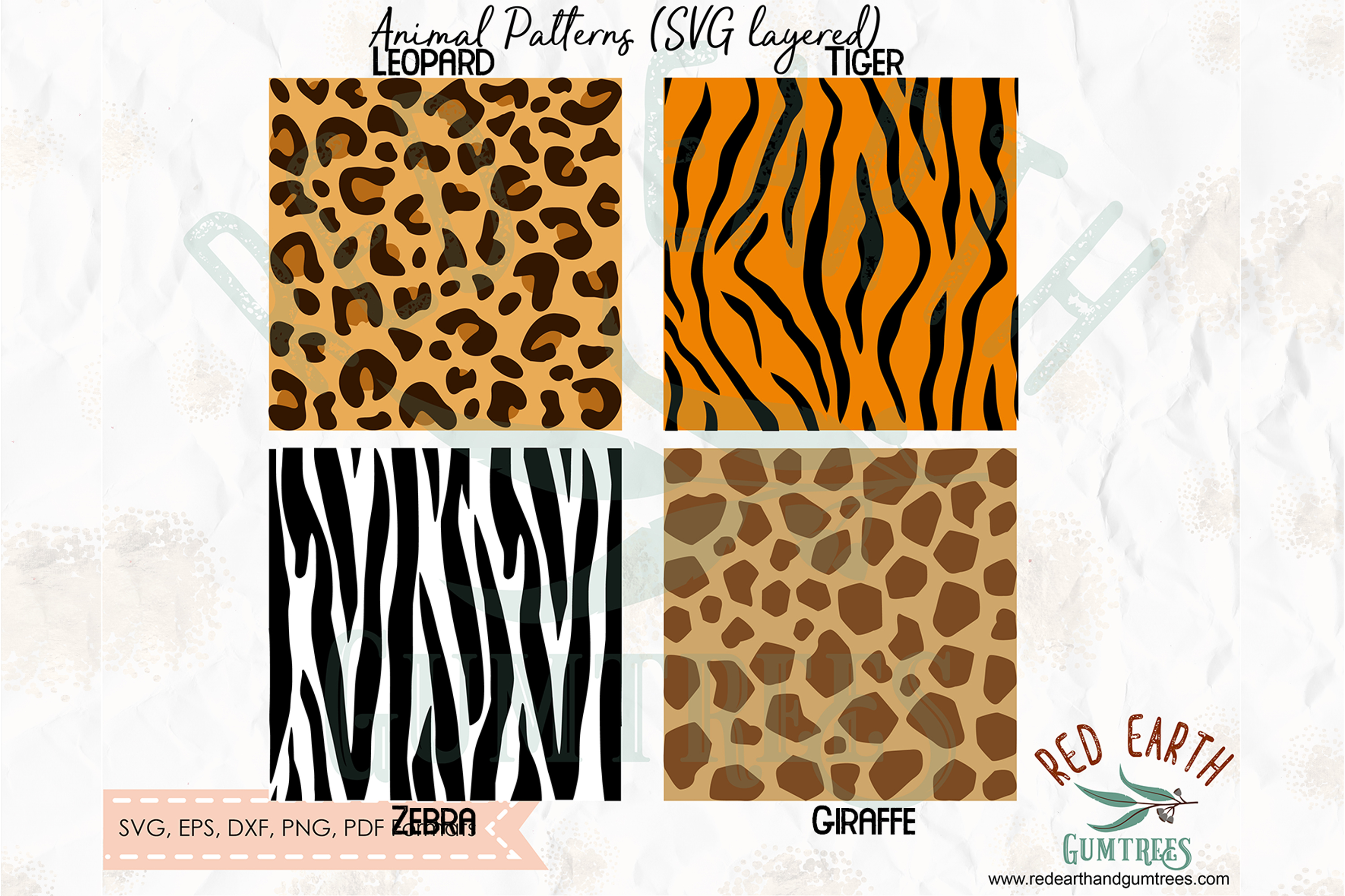 Download Animal print pattern layered in SVG,DXF,PNG,EPS,PDF format