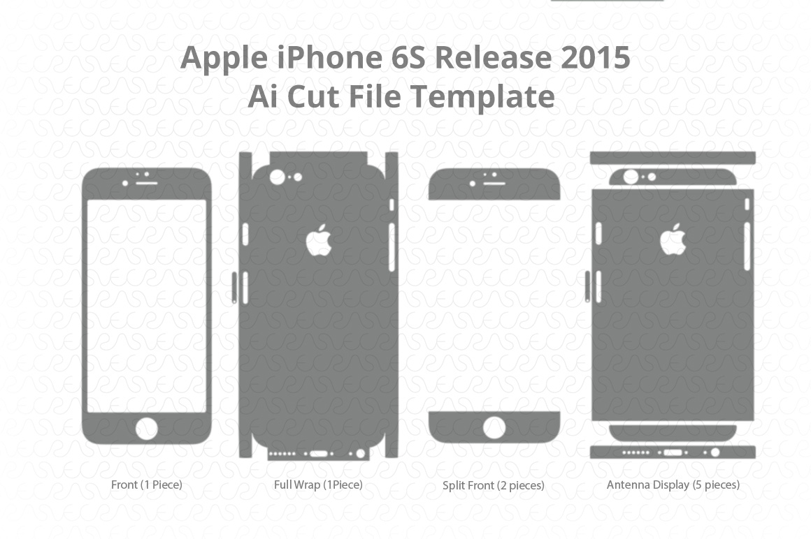 Download Apple iPhone 6S Decal Cut file Vector Template 2015