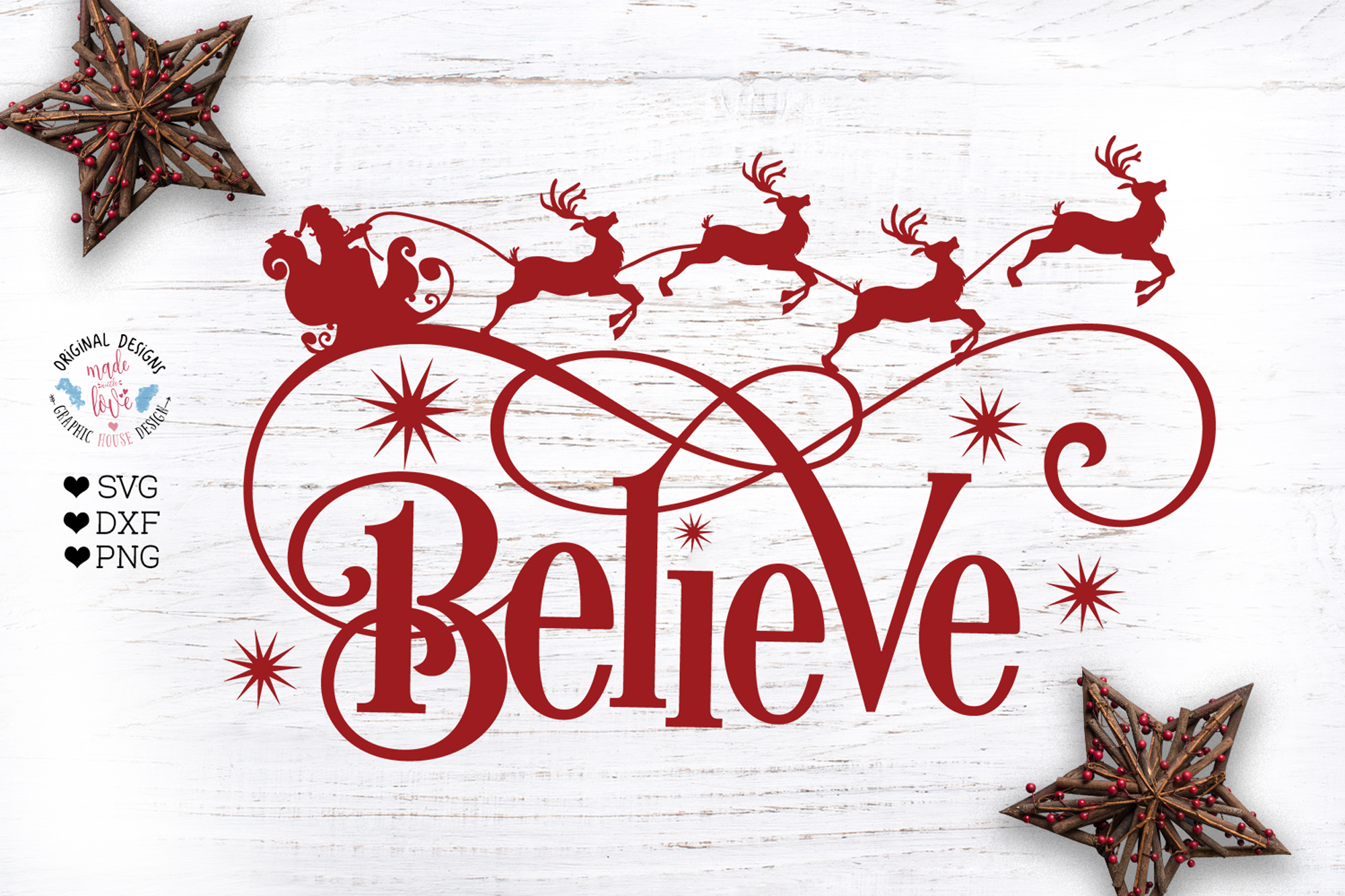 Believe Christmas Cut File