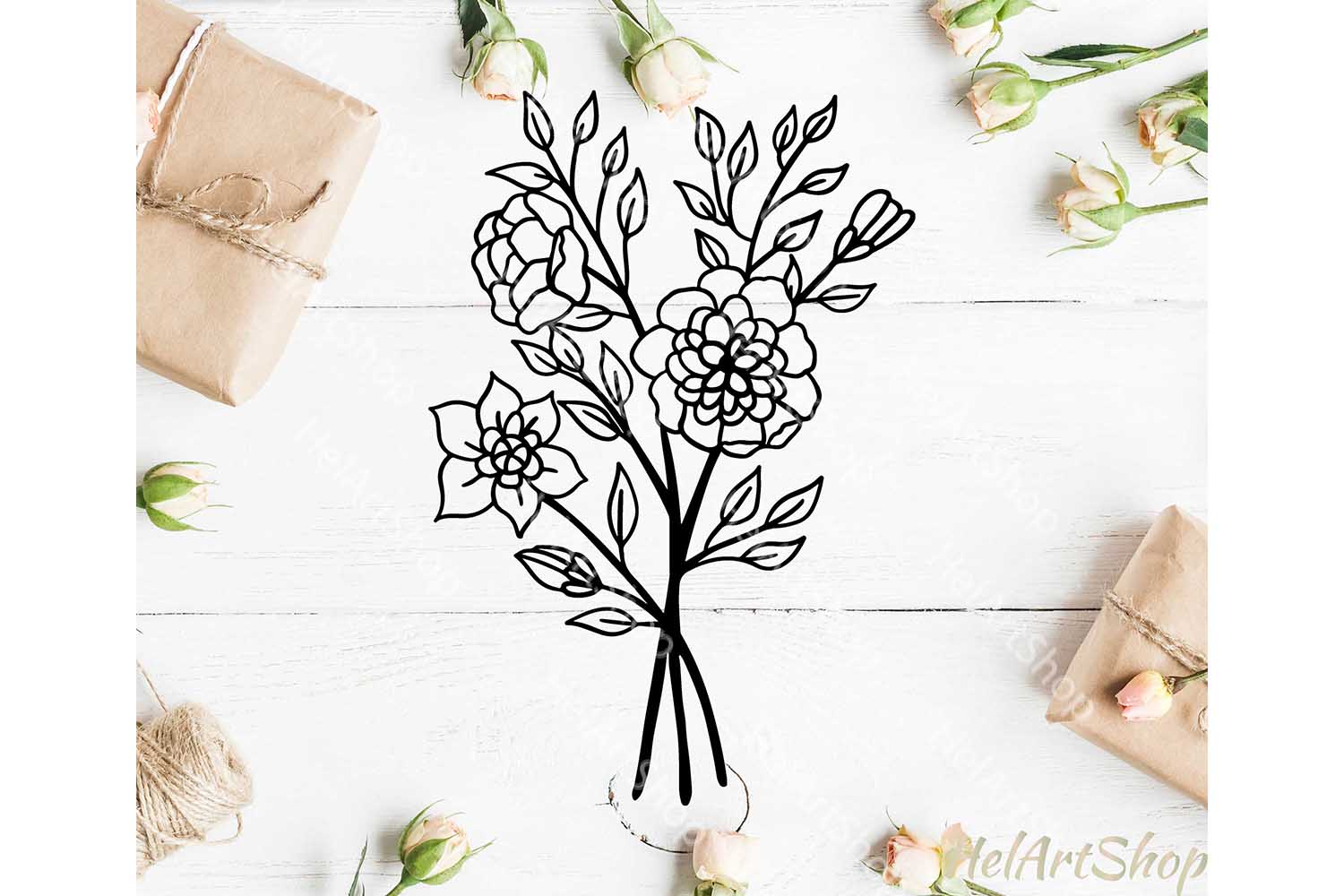 Free Free 342 Flower Bouquet Svg SVG PNG EPS DXF File