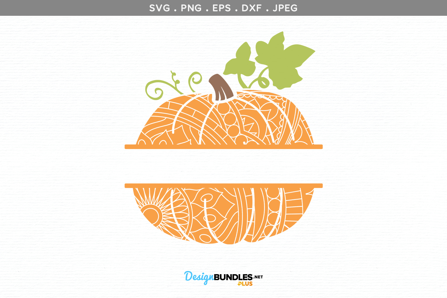 Pumpkin Split Monogram - svg, printable