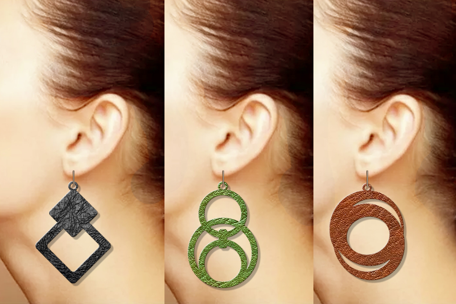 Download Geometric leather earring bundle svg (373663) | Cut Files ...